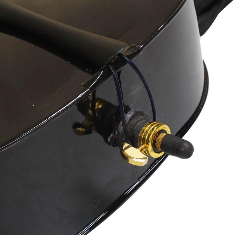 Kcelarec 4/4 Acoustic Cello with Case,Bow,Rosin (Black) - Image 5