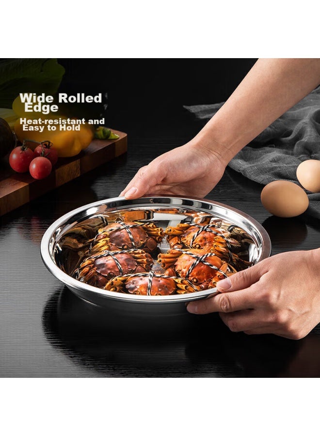 MAX COOK Meichun Thickened 304 Stainless Steel Plate Dish, Bowl And Plate 18cm Mcwapd18, Widened And Deepened, Drop-resistant - Image 5
