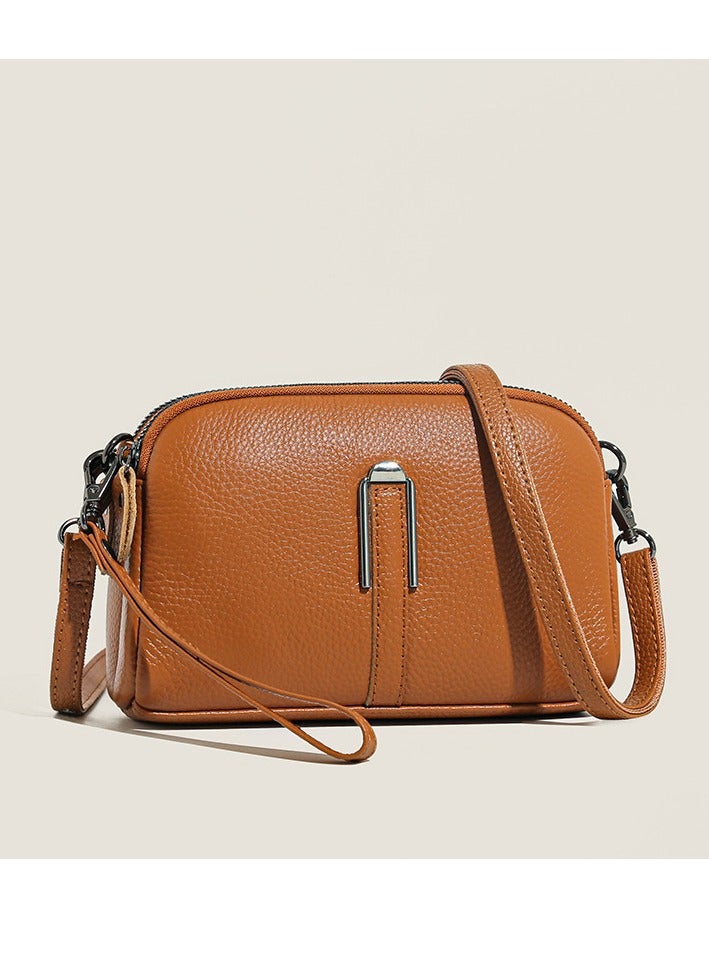 Women's Top-Grain Leather Handbag ， Versatile Convertible Shoulder