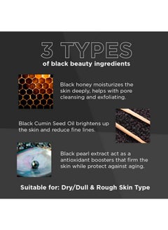 Lululun Lululun 21EA Black Facial Sheet Mask, Hydrating & Moisturizing Face Masks with Smoothing Organic Extracts, Japanese Daily Skincare for Dry Skin, Hydra F  - Image 2