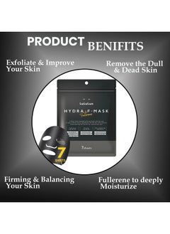 Lululun Lululun 21EA Black Facial Sheet Mask, Hydrating & Moisturizing Face Masks with Smoothing Organic Extracts, Japanese Daily Skincare for Dry Skin, Hydra F  - Image 3