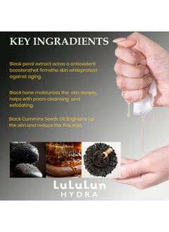 Lululun Lululun 21EA Black Facial Sheet Mask, Hydrating & Moisturizing Face Masks with Smoothing Organic Extracts, Japanese Daily Skincare for Dry Skin, Hydra F  - Image 4