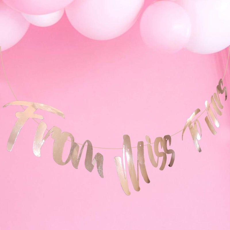Festiko Rose Gold from Miss to Mrs Bunting - Hen Party Bunting - Bachelorette Banner - Bridal Shower Decor - Image 5