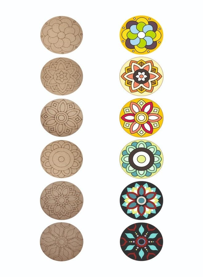 CRAFTICK® DIY Wooden Tea Coaster Painting Kit for Kids Ages 9-15 | Fun Art & Craft Set for Boys & Girls | Creative Gift & Return Gift Idea | Round Coaster Making Kit - Image 1