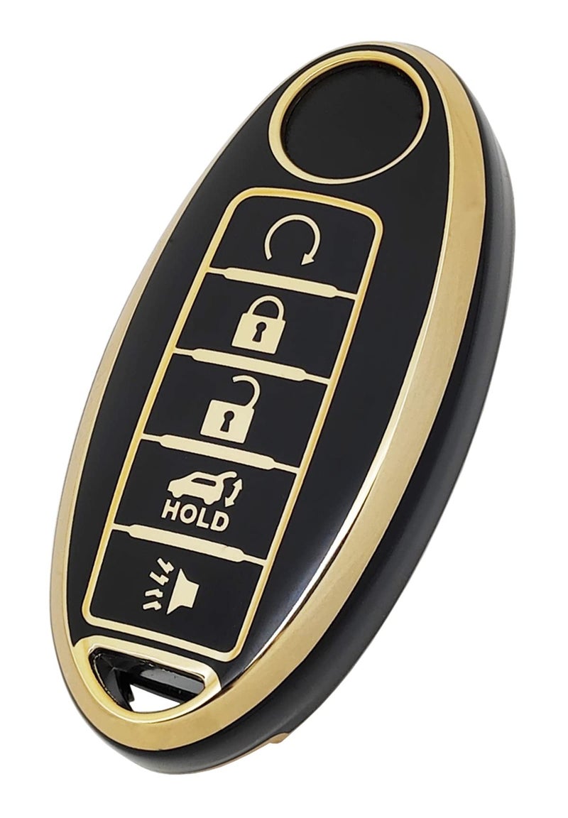 vurbemes 360 Degree Soft TPU Protector Key Fob Cover Case Compatible with Infiniti JX35 Q50 Q60 QX56 QX60 QX80 for Nissan Altima Murano Pathfinder Maxima Armada Rogue Key Fob (Black) - Image 4