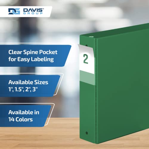 Davis Group Premium Economy 6-Pack 3-Ring Binders for School or Office, Round-Ring Binders, 2 Inch, Green - Image 4