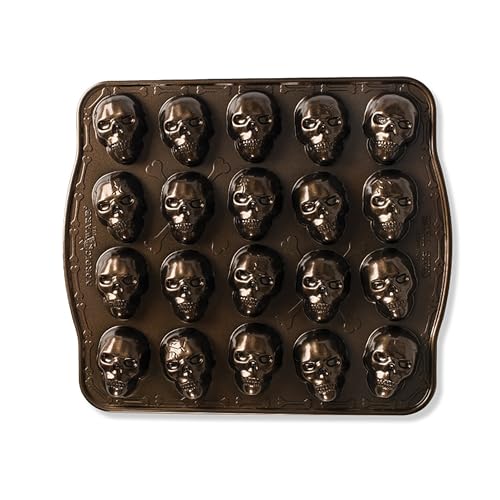 Nordic Ware Skull Bite Cakelet 25 Cups Bronze
