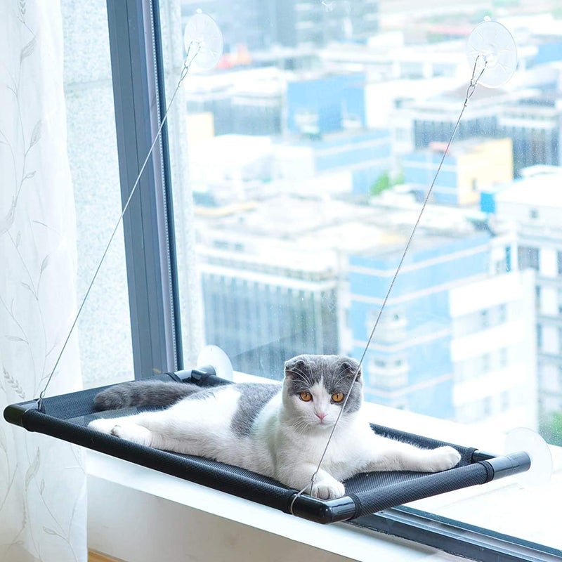Cat Window Perch Hammock Bed with 4 Suction Cups - Supports Up to 17KG - Image 2