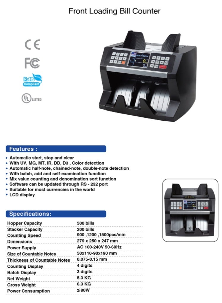 Bill Counter Model AL-170T - Image 3