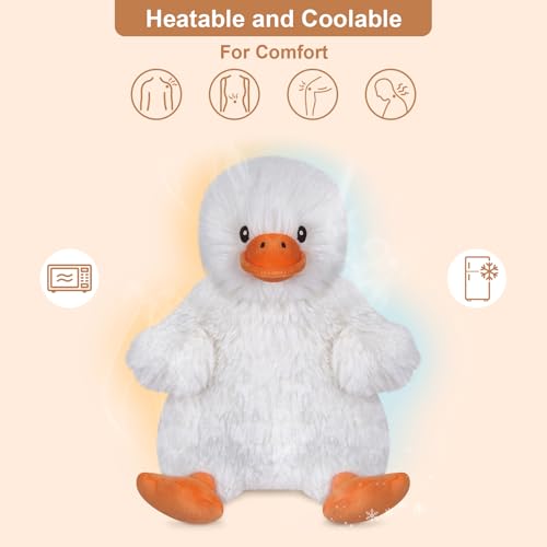 SuzziPals Coolable Heatable Duck Stuffed Animals Microwavable Stuffed Animal for Heat Therapy Stress Relief Cuddly Warm Duck Plush Toy Heating Pad Cute Duckling Gifts for Women Kids - Image 5