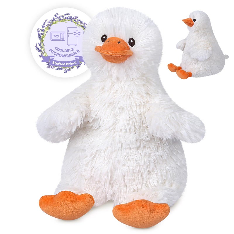 SuzziPals Coolable Heatable Duck Stuffed Animals Microwavable Stuffed Animal for Heat Therapy Stress Relief Cuddly Warm Duck Plush Toy Heating Pad Cute Duckling Gifts for Women Kids - Image 3