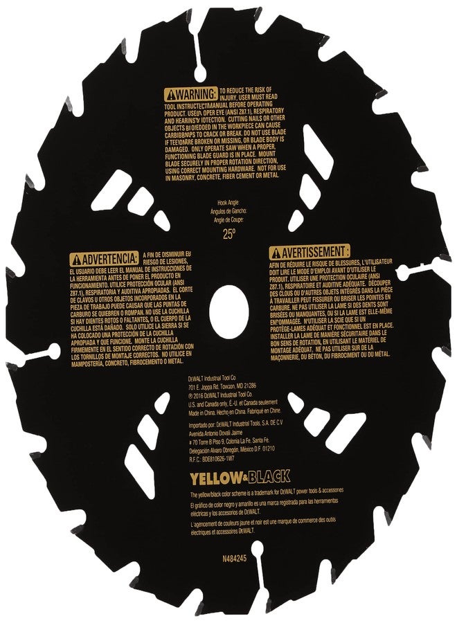 DEWALT 7-1/4" Circular Saw Blade for Pressure Treated and Wet Lumber, ATB, Thin Kerf, 5/8" and Arbor, 20-Tooth (DW3174) , Black - Image 3