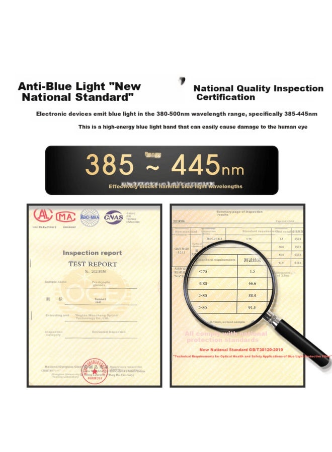 Sunset Red Pure Titanium Reading Gl Hd Blue Light Blocking Fashion Business Premium Brand E213q 100 Degree - Image 5