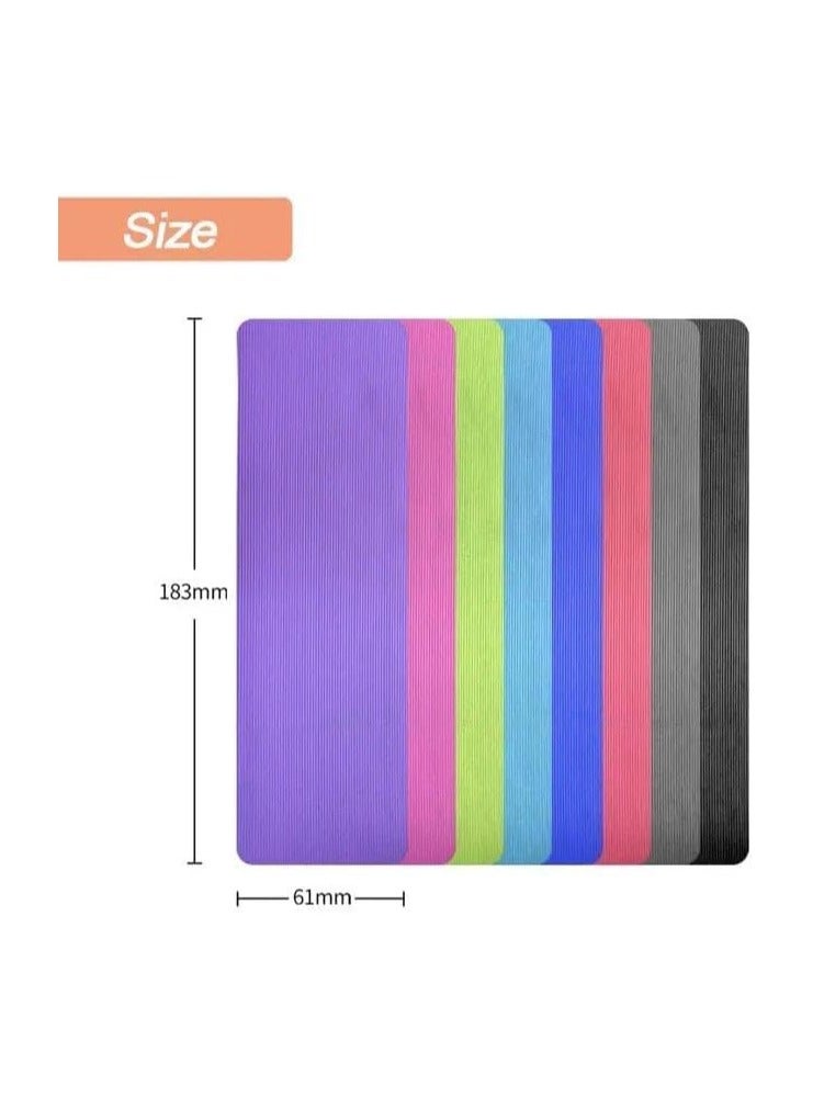 سجادة يوغا مع حزام مرفق مثالية للبيلاتس واليوغا والعديد من التمارين المنزلية الأخرى (183 سم × 61 سم × 3 مم) (ألوان متنوعة) - Image 2