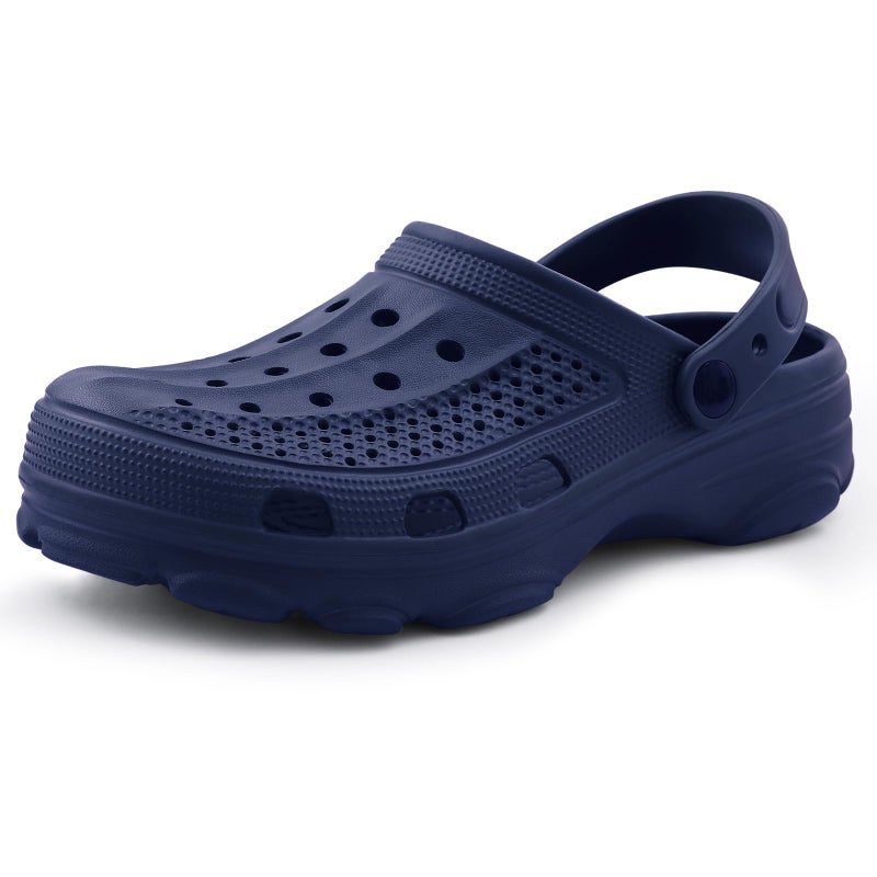 Beslip Womens Mens Garden Clogs Shoes with Arch Support Unisex Comfort Slip-on Sandals, Navy Blue 39 (7.5 Women/6 Men) - Image 1