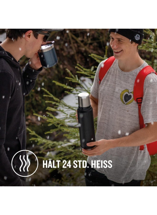 Stanley Classic Legendary Bottle 1.9L / 1.1QT Matte Black – BPA FREE Stainless Steel Thermos | Keeps Cold or Hot for 24 Hours | Leakproof Lid Doubles as Cup | Dishwasher Safe - Image 4