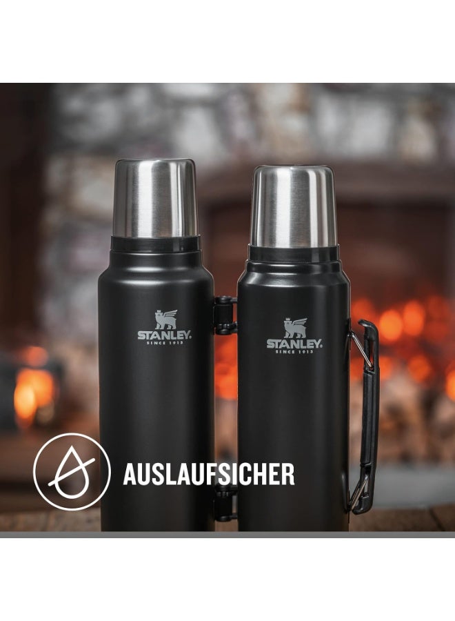 Stanley Classic Legendary Bottle 1.9L / 1.1QT Matte Black – BPA FREE Stainless Steel Thermos | Keeps Cold or Hot for 24 Hours | Leakproof Lid Doubles as Cup | Dishwasher Safe - Image 5