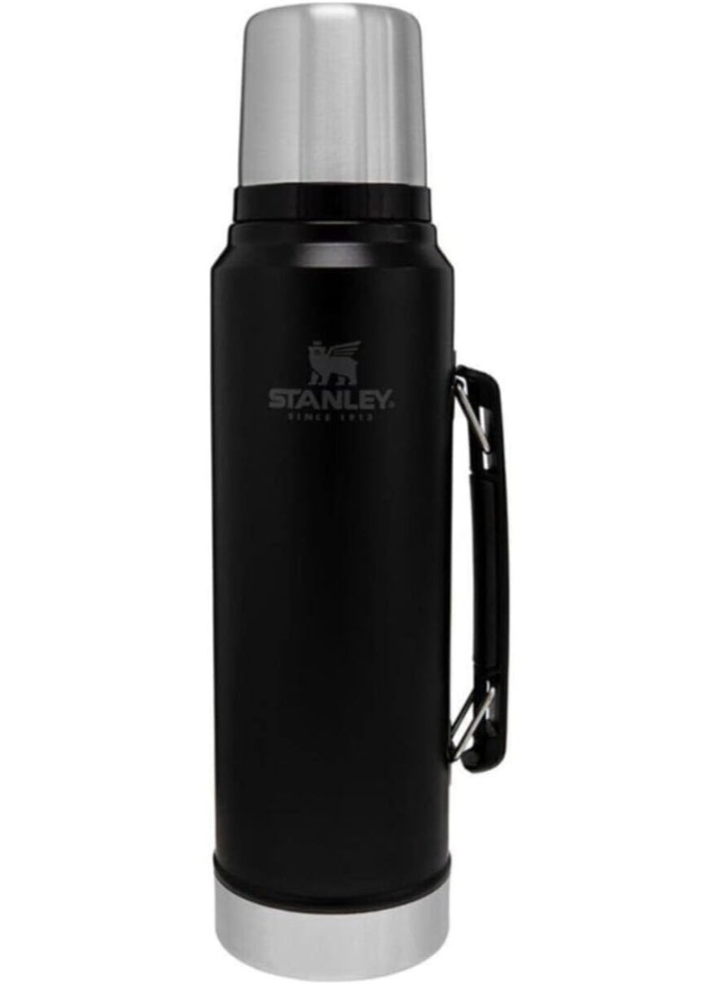 Stanley Classic Legendary Bottle 1.9L / 1.1QT Matte Black – BPA FREE Stainless Steel Thermos | Keeps Cold or Hot for 24 Hours | Leakproof Lid Doubles as Cup | Dishwasher Safe - Image 3