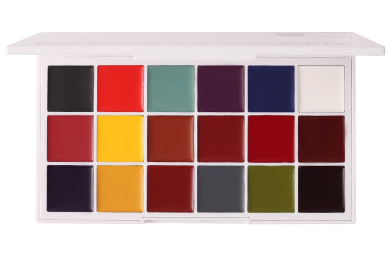 Narrative Cosmetics Master FX Palette, 18 Highly Pigmented Cream Colors, Professional SFX Makeup Palette for the Stage, Film, Costumes, Cosplay - Image 1