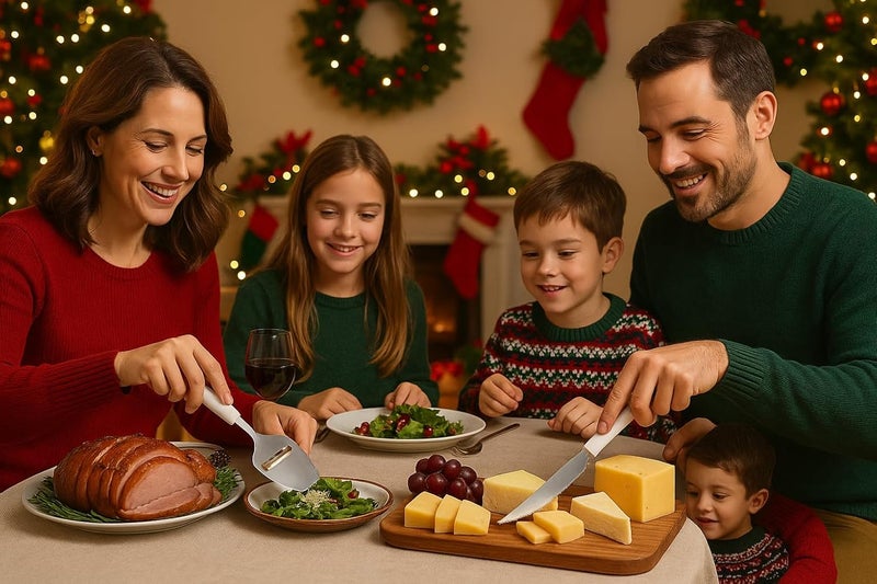 Creative Home Genuine Marble 2 Piece Serving Set with Solid Marble Handle Includes Stainless Steel Cutter Slicer and Cheese Knife 3 W x 9 L OffWhite - Image 2