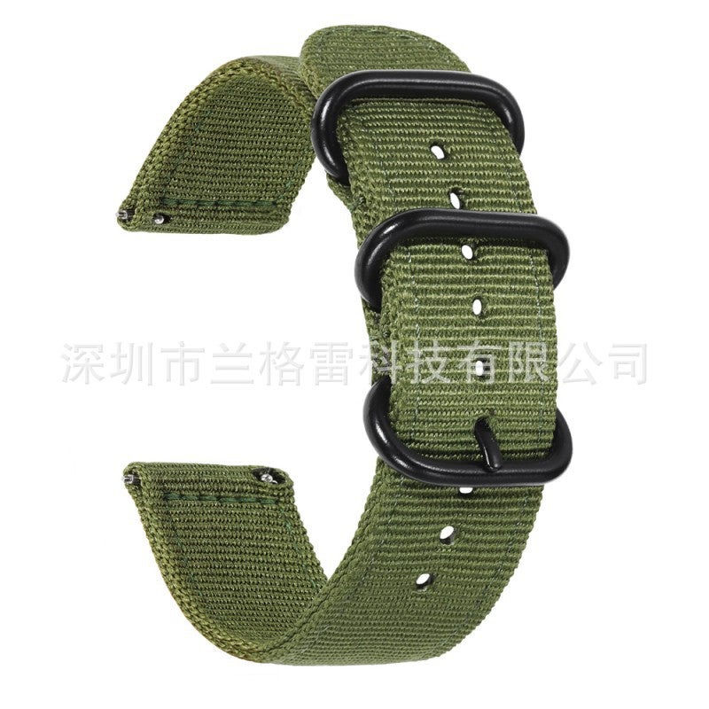 Samsung Gear S3/S2 Thickened Nylon Canvas Watch Band Quick Detach Universal Strap 18/20/22/24Mm - Image 1