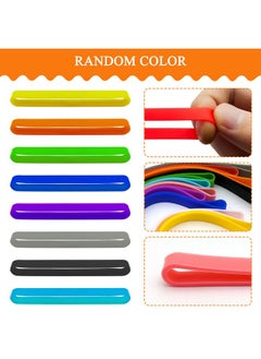 Oubaka 40Pcs Silicone Rubber Bands Colorful Elastic Rubber Wrapping Bands Assorted Color Rubber Bands For Books,Exercise,Wallet Card,Cooking Boxes Wraps,Office Supplies(3 Sizes,Random Color)  - Image 4