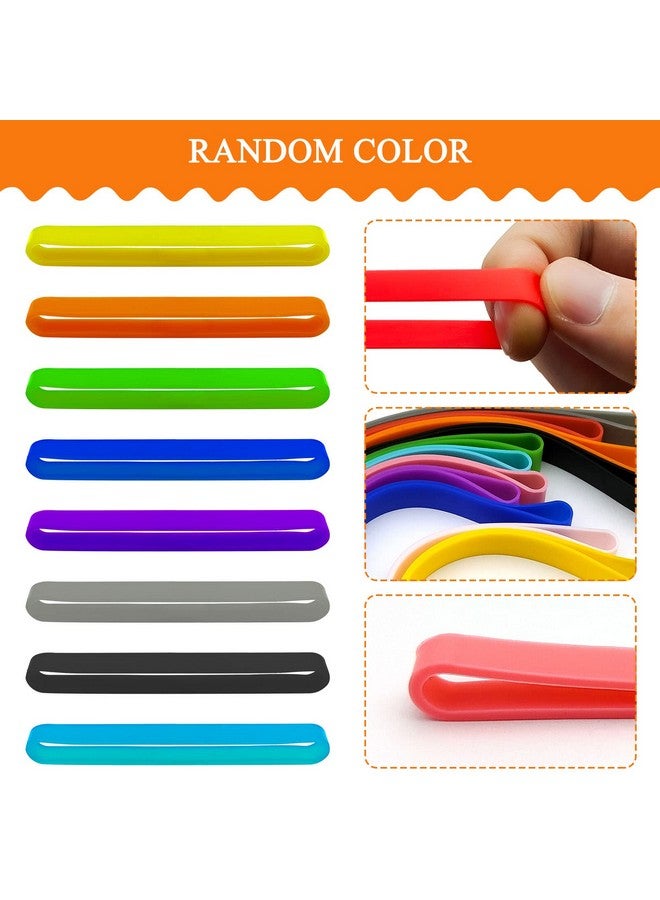 Oubaka 40Pcs Silicone Rubber Bands Colorful Elastic Rubber Wrapping Bands Assorted Color Rubber Bands For Books,Exercise,Wallet Card,Cooking Boxes Wraps,Office Supplies(3 Sizes,Random Color) - Image 4