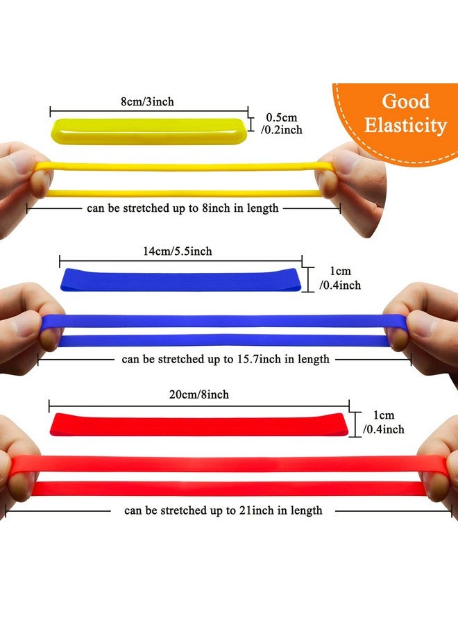Oubaka 40Pcs Silicone Rubber Bands Colorful Elastic Rubber Wrapping Bands Assorted Color Rubber Bands For Books,Exercise,Wallet Card,Cooking Boxes Wraps,Office Supplies(3 Sizes,Random Color) - Image 3