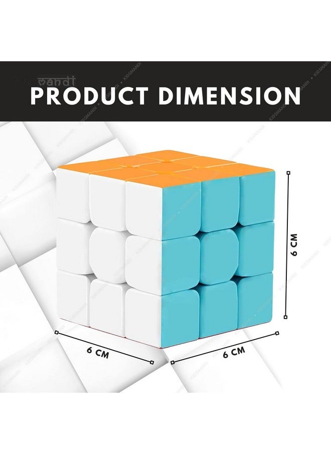 Kids Mandi 3X3 Cube Stickerless Magic Cube Puzzle | Speed Cube, Cube Brainteaser| Stressbuster, Anti-Anxiety, Fidget Game For Kids And Adults  - Image 3