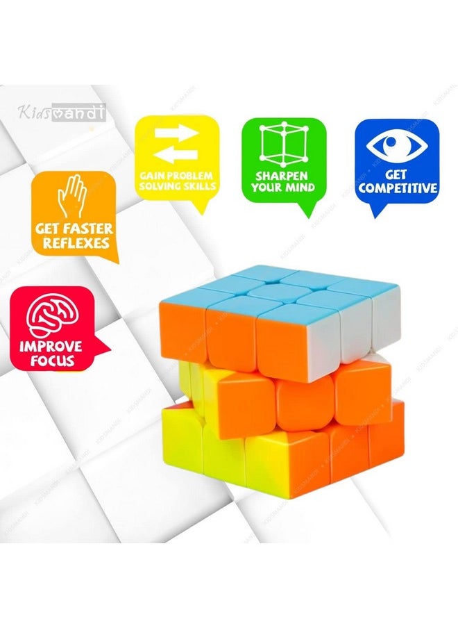 Kids Mandi 3X3 Cube Stickerless Magic Cube Puzzle | Speed Cube, Cube Brainteaser| Stressbuster, Anti-Anxiety, Fidget Game For Kids And Adults  - Image 5