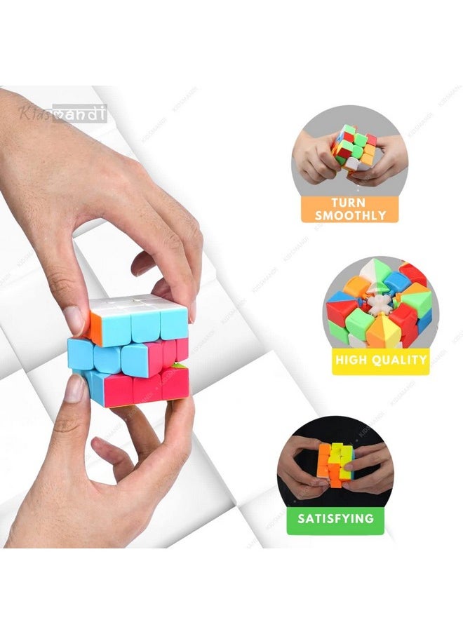 Kids Mandi 3X3 Cube Stickerless Magic Cube Puzzle | Speed Cube, Cube Brainteaser| Stressbuster, Anti-Anxiety, Fidget Game For Kids And Adults  - Image 4