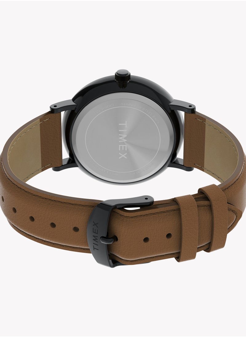 تيميكس ساعة Timex للرجال Southview للرجال مع حافظة سوداء وحزام جلدي TW2V91400 للرجال، ساعة Southview مع حافظة سوداء وحزام جلدي TW2V91400 للرجال  - Image 3