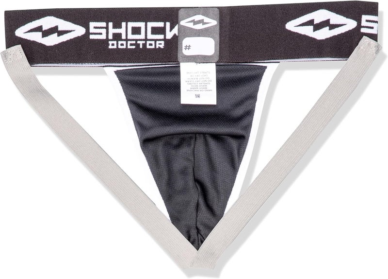 Shock Doctor Men's 218 Athletic Supporter Jockstrap with Cup Pocket - White - Image 2