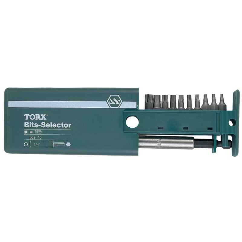 Wiha 79247 Bit Selector with Security Torx Bits, 10 Piece