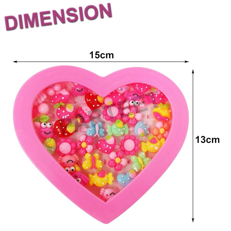 Parteet Heart Shape Box With 36 Rings Birthday Return Gifts For Unisex-Child - One Size - Image 3