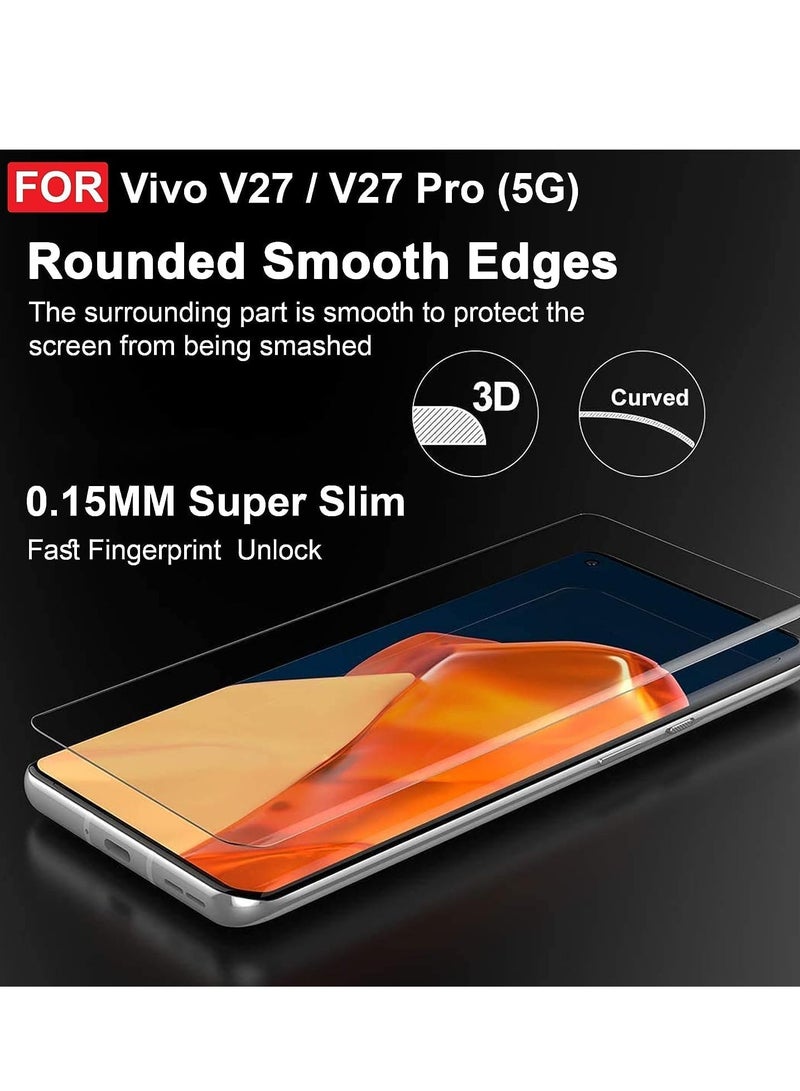 وأن منوط زجاج مقسى لـ Vivo V27 5g / Vivo V27 Pro 5g زجاج غراء كامل للأشعة فوق البنفسجية - Image 4