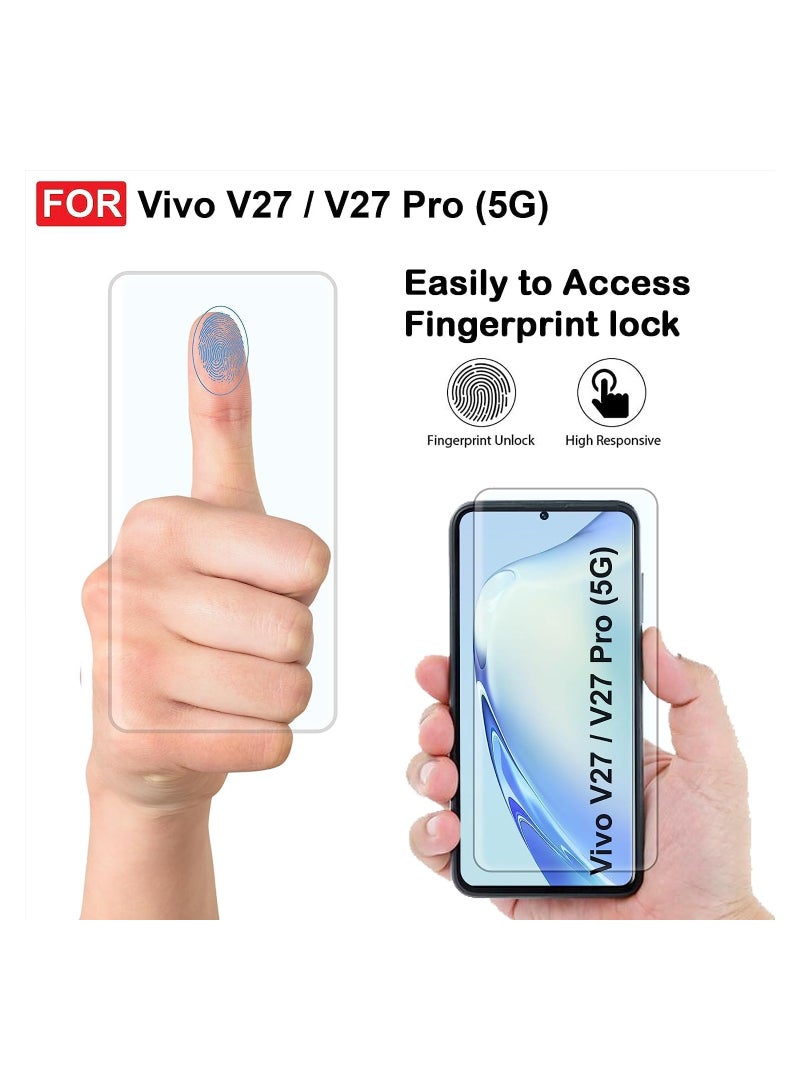 وأن منوط زجاج مقسى لـ Vivo V27 5g / Vivo V27 Pro 5g زجاج غراء كامل للأشعة فوق البنفسجية - Image 3