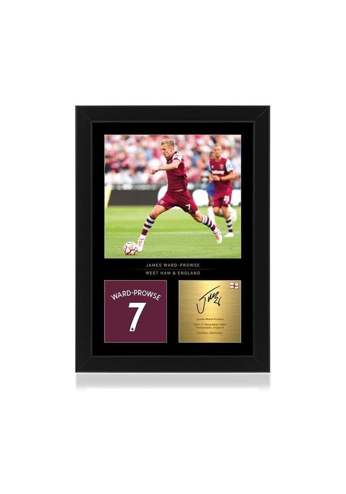 Win FC James Ward Prowse A4 Framed Photo Display - Reproduced Digital Signature - Gift For West Ham Fans - Image 3