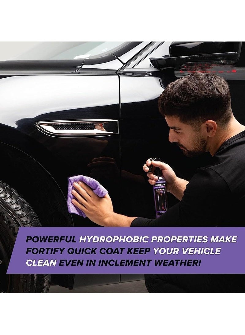 Generic Ceramic Coating - Car Wax Spray - Waterless Car Wash & Wax - Hydrophobic Top Coat Polish & Polymer Paint Sealant PWaterless Ceramic Coating Car Wax Spray, 236 ml - Image 5
