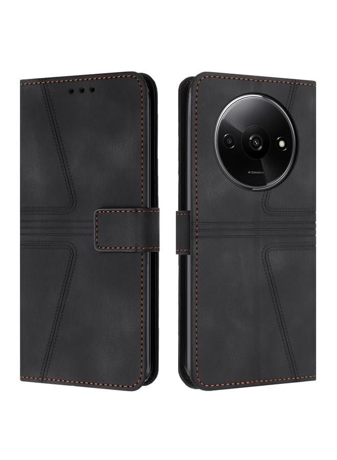 The Bros Case For Xiaomi Redmi A3 Triangle Solid Color Leather Phone Case