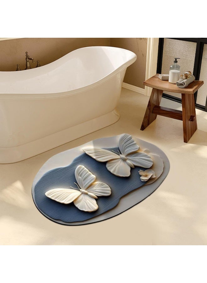 MOMENT 3D decorative raised/embossed butterfly mat, Anti-Fatigue Floor Mat,Comfort Standing Mat Super Soft, Non-Slip And Absorbent.Machine Bathroom Carpet, Shower And Bathtub Bathroom Mat ( 38 x 58 cm) - Image 5