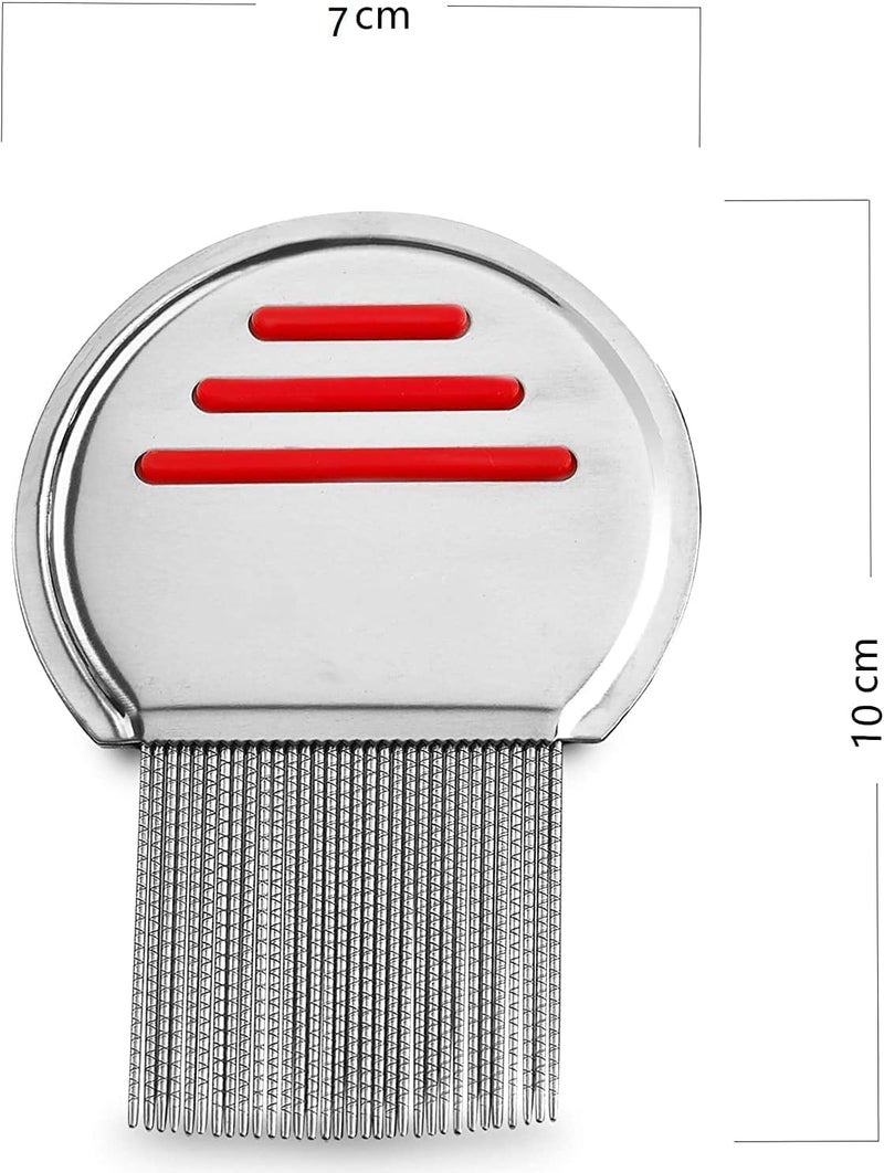 N.C Nc Stainless Steel Lice Comb for Cat Dog Child Pet Hair Nits Removal Grooming Treatment Blue 10 * 7cm - Image 5