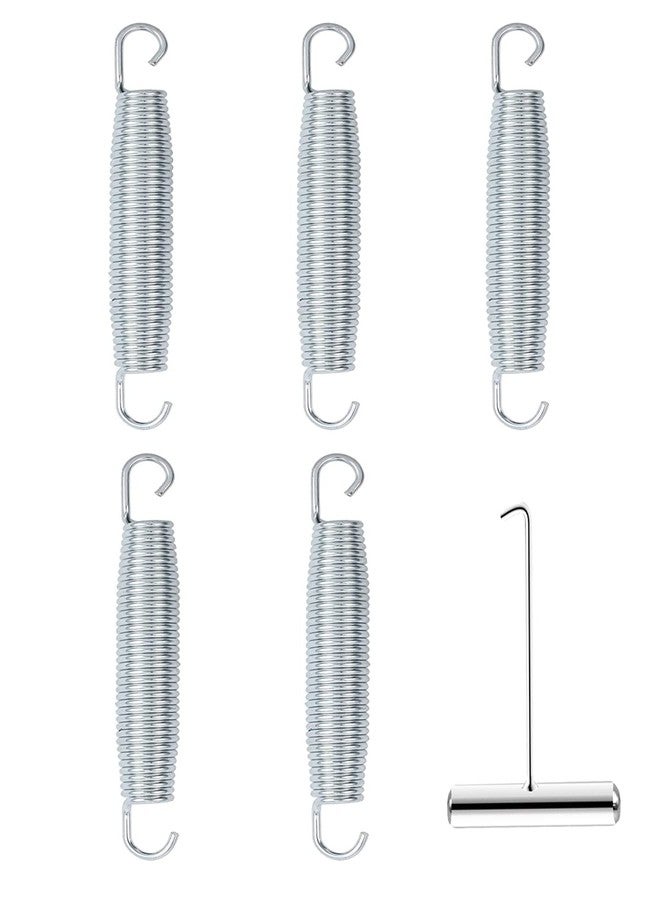 Ecjiuyi 5 Pack 5.5 Inch Replacement Trampoline Springs Heavy Duty Stainless Steel Spring Tools Accessories - Image 1