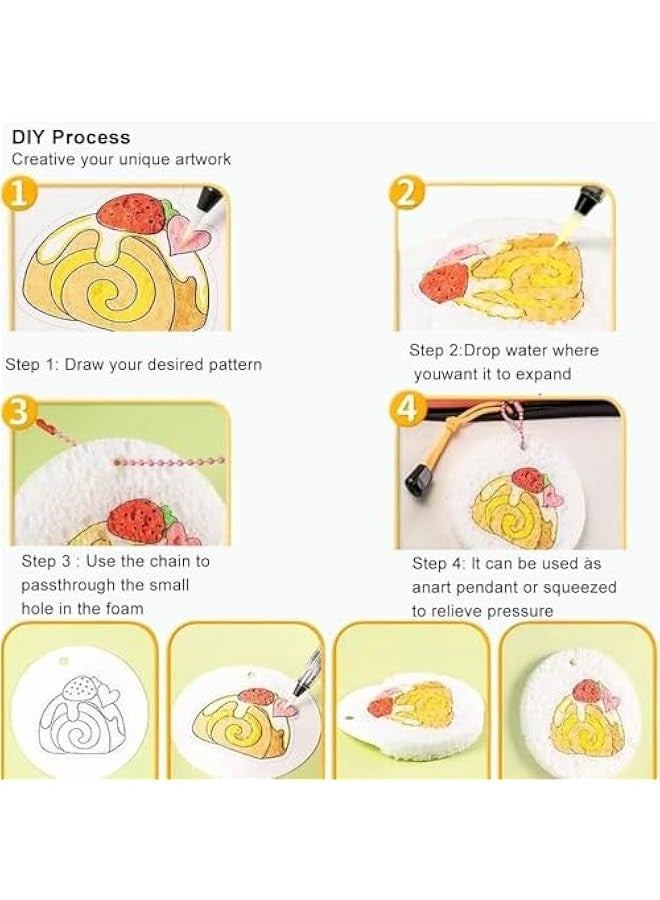Puffy Fabric Paint for DIY Arts u0026 Crafts - Magic Puffy Paint Kit for 3D Drawing on Canvas Rectangle - Safe Non-Toxic Texture Painting Set - Image 5