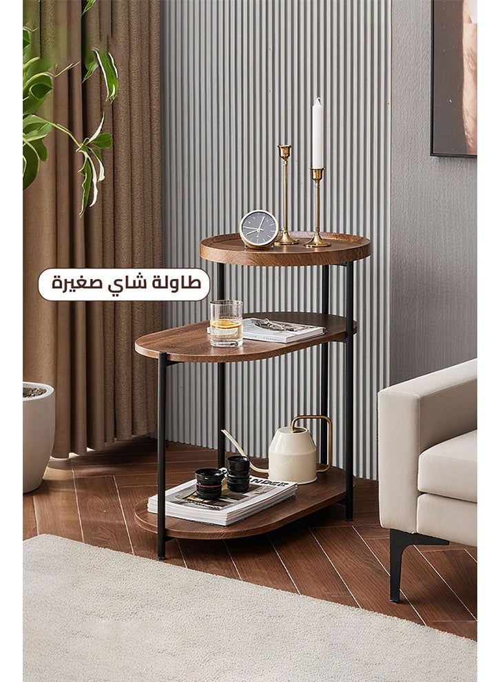 Modern Living Room Side Table With Sturdy Metal Legs Side Table, Suitable for Living Room, Bedroom Sofa Side Table, Easy to Assemble - Image 1