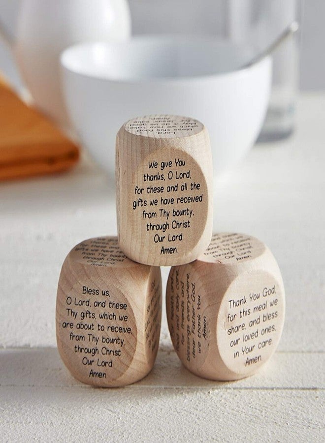 Needzo Children's Mealtime Prayer Cube for Learning with Family to Pray, Small Wooden Die Includes 6 Different Prayers, 1 5/8 Inches - Image 3