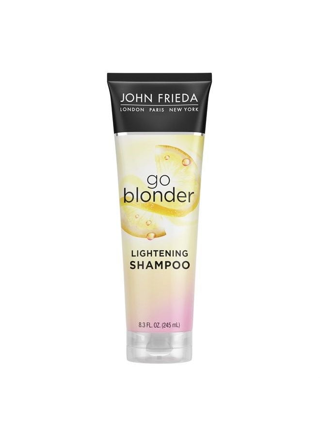 John Frieda - Go Blonder Lightening Shampoo for Blonde Color-Treated Hair, Paraben Free, Phthalate Free, Silicone Free, Ammonia Free, Cruelty Free, Vegan Friendly Blonde Shampoo  8.3 oz Bottle - Image 1