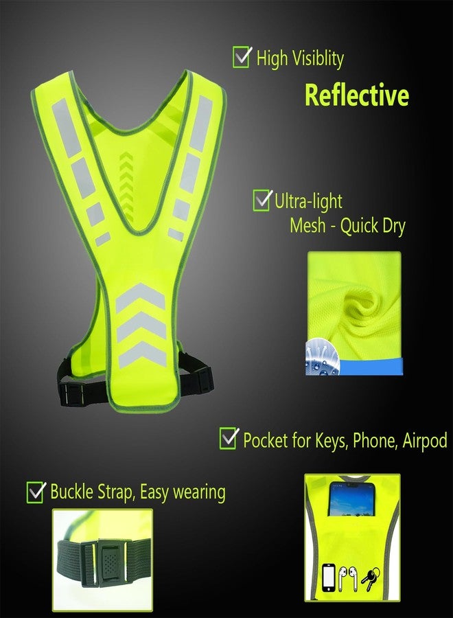 TOURUN Reflective Running Vest Gear with Pocket for Women Men Kids, Safety Reflective Vest Bands for Night Cycling Walking Bicycle Jogging - Image 2