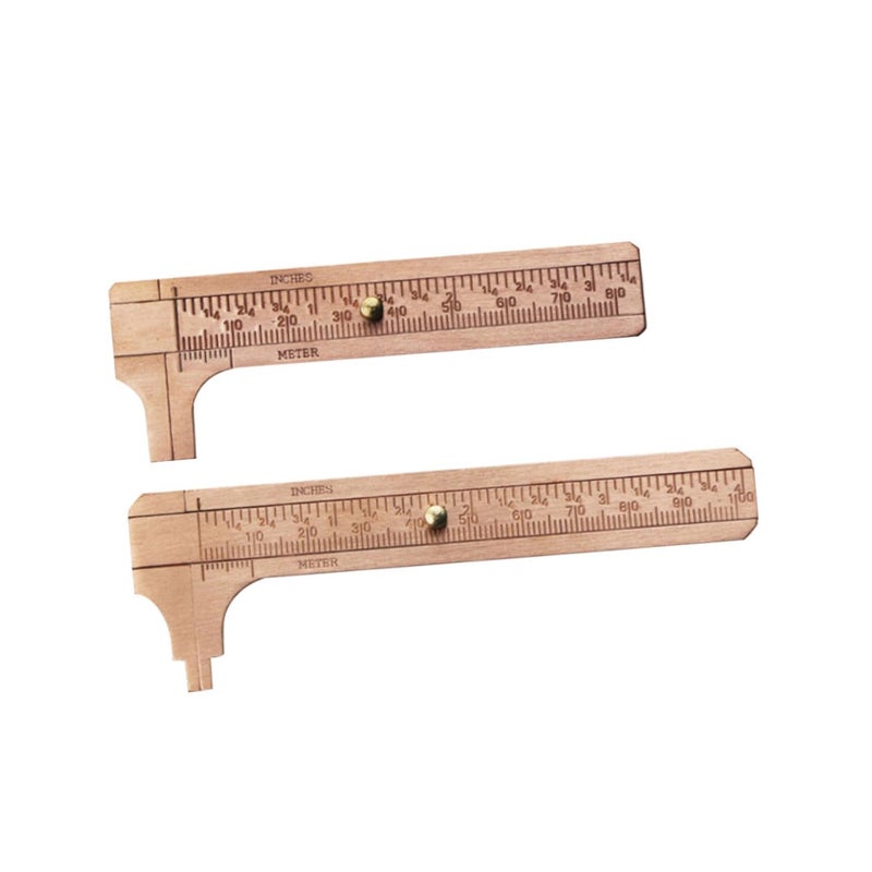Operitacx Mini Brass Vernier Caliper Dual Scale Measuring Tool Antique Copper Non Magnetic - Image 2