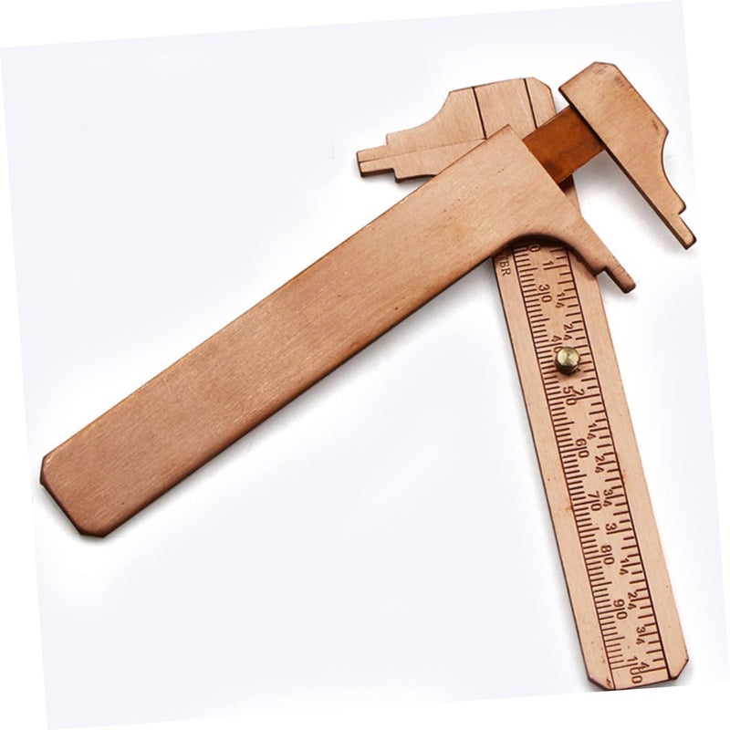Operitacx Mini Brass Vernier Caliper Dual Scale Measuring Tool Antique Copper Non Magnetic - Image 4